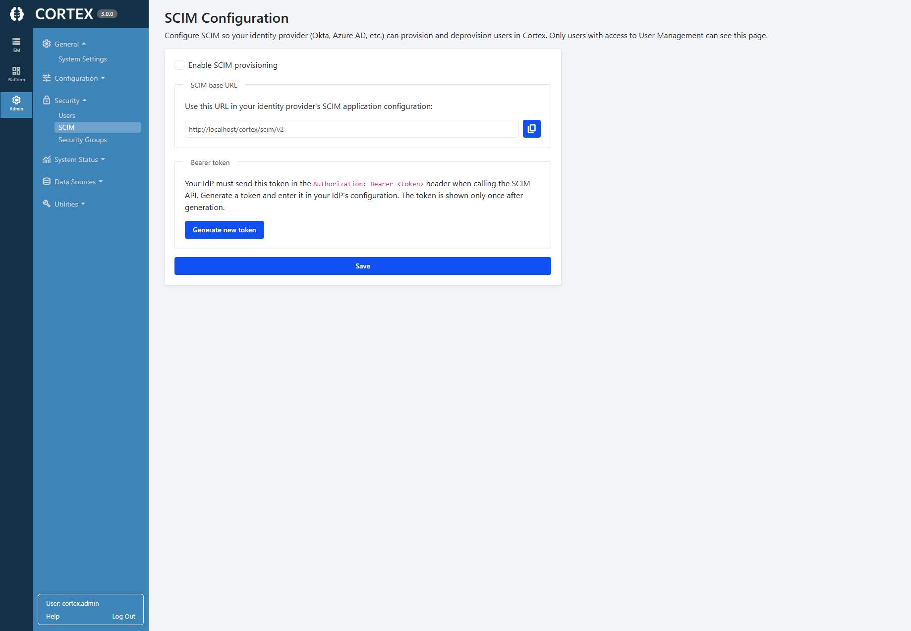 Cortex SCIM Config