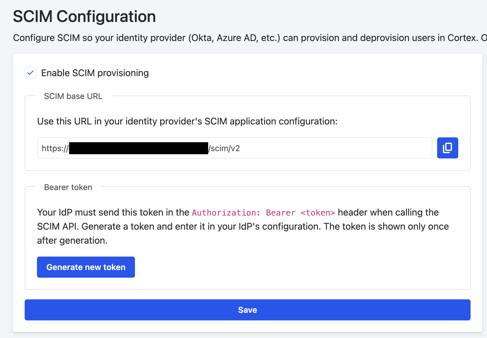 Cortex SCIM Config